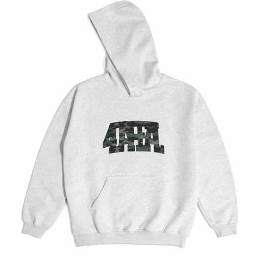 4DAREAL Camo Print Oversized Gray Hoodie